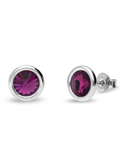 Boucles d'oreilles femme Spark Février Violettes
