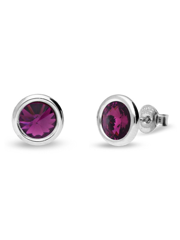 Boucles d'oreilles femme Spark Février Violettes