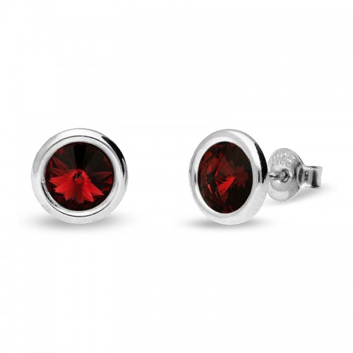 Boucles d'oreilles femme Spark Juillet Rubis