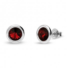 Boucles d'oreilles femme Spark Juillet Rubis