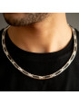 Collier Acier Noir Homme Phebus