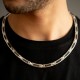 Collier Acier Noir Homme Phebus