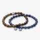 Bracelets mixte Tom Hope Perle bleu et marron
