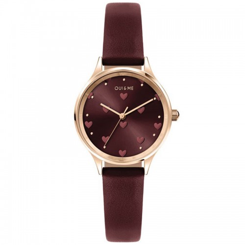 Montre Oui and Me Bichette Bordeaux Coeurs