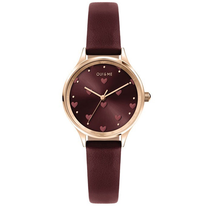 Montre Oui and Me Bichette Bordeaux Coeurs