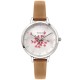 Montre Oui and Me Fleurette cuir camel