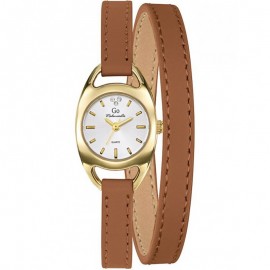 Montre femme Go Mademoiselle Cuir Brun Double Lanière