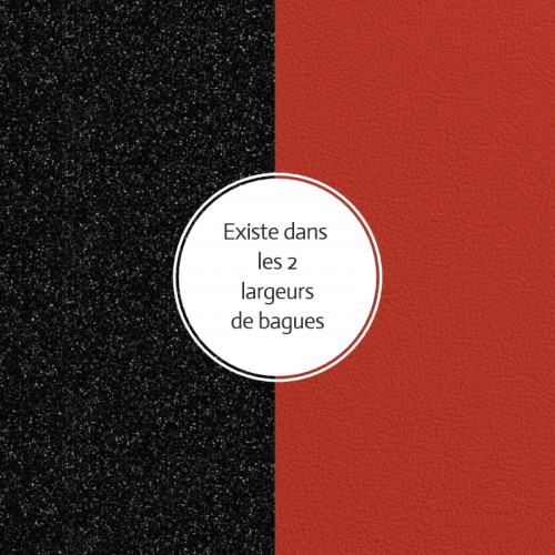 Cuir de bague reversible les Georgettes Paillettes noires / Rouge