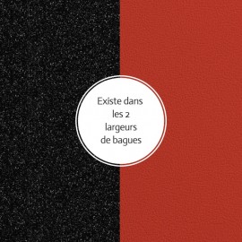 Cuir de bague reversible les Georgettes Paillettes noires / Rouge