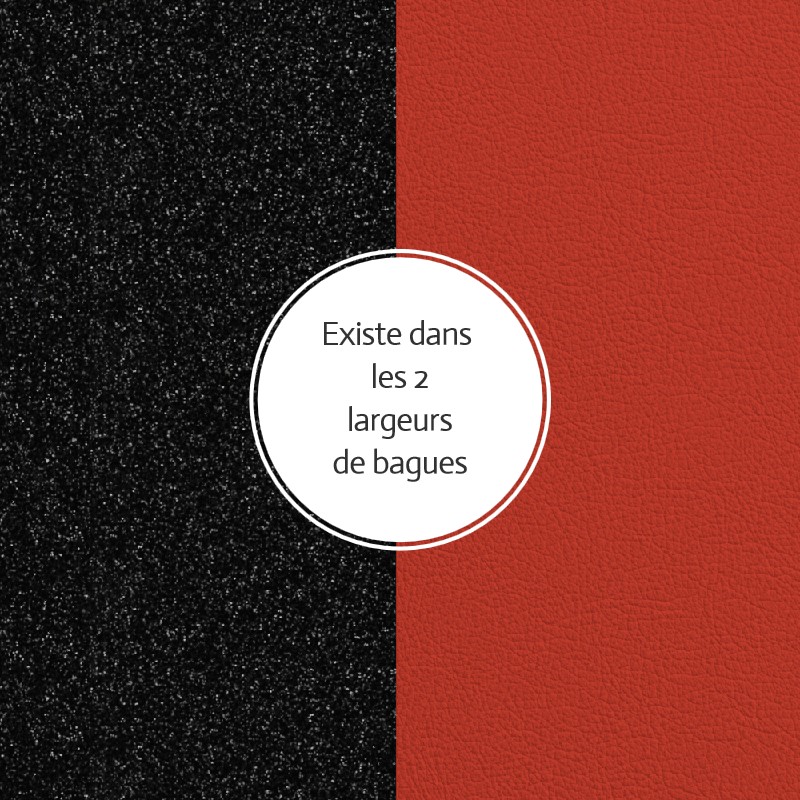 Cuir de bague reversible les Georgettes Paillettes noires / Rouge