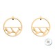 Boucles d'oreilles Les Georgettes motif Tresse finition dorée diamètre 30 mm