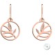 Boucles d'oreilles Les Georgettes motif Arbre de Vie rose doré