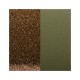 Vinyle de boucles d'oreilles reversible les Georgettes bronze paillettes et vert de gris