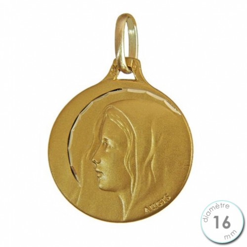 Médaille enfant en or jaune 18 carats AUGIS