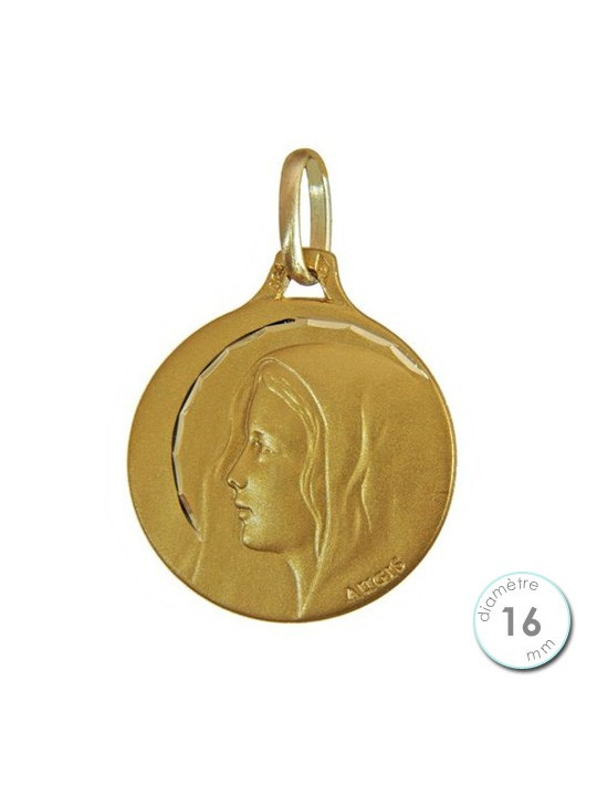 Médaille de baptême Vierge en Or - Augis