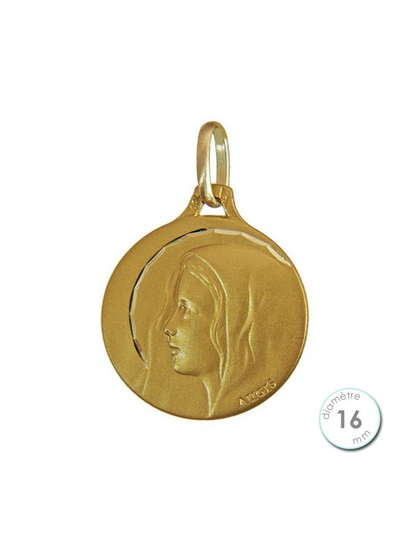 Médaille de baptême Vierge en Or - Augis