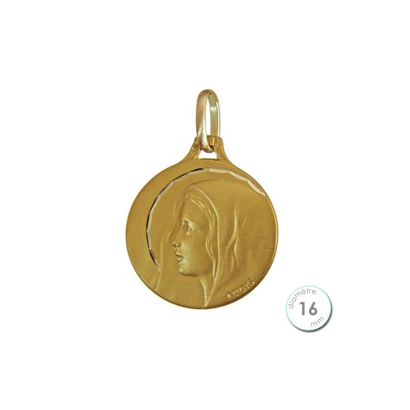 Médaille de baptême Vierge en Or - Augis