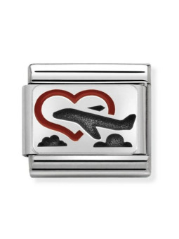 Maillon Nomination Classic Avion En Argent