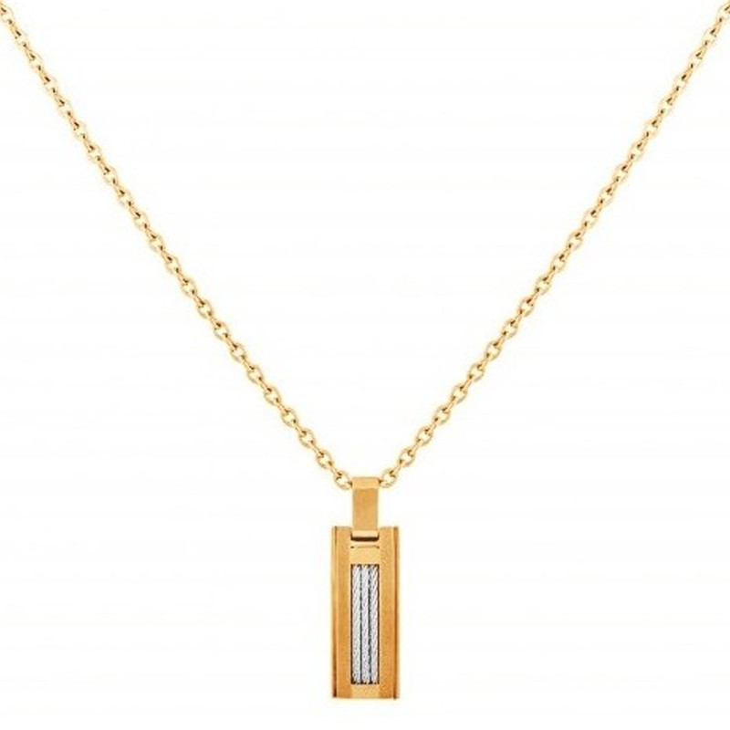 Collier homme Phebus Acier doré jaune