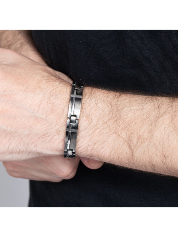 Bracelet pour homme marque Phebus Acier Argenté