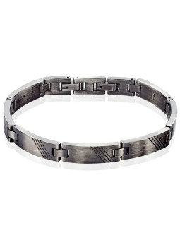 Bracelet Phebus homme Acier PVD noir brillant