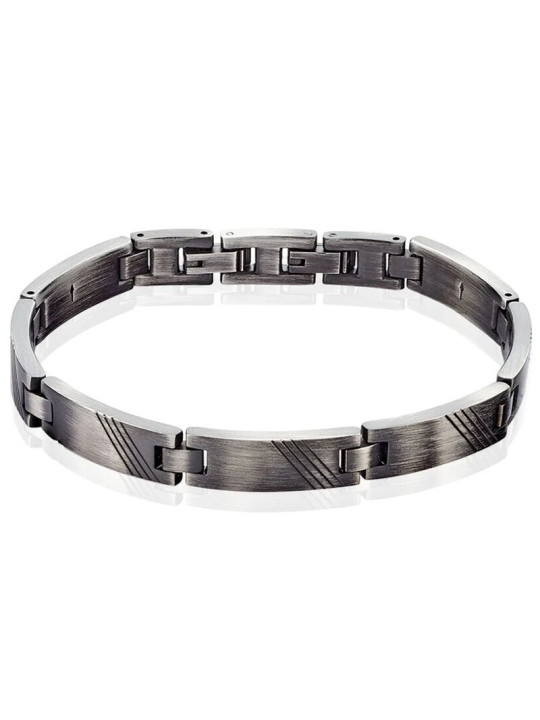 Bracelet Phebus homme Acier PVD noir brillant