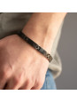 Bracelet Phebus homme Acier PVD noir brillant