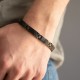 Bracelet Phebus homme Acier PVD noir brillant