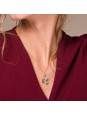 Collier femme Spark élégant en plaqué Or et Pierres