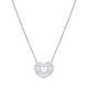 Collier Argent Coeur blanc nacré Go Mademoiselle