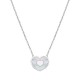 Collier Argent Coeur blanc nacré Go Mademoiselle