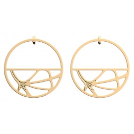 Grandes Créoles femme Les Georgettes Fleurs du Nil 43mm