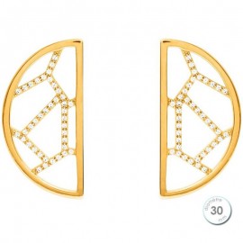 Boucles d'oreilles LG femme dorée motif Girafe 30mm