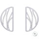 Boucles d'oreilles Les Georgettes précieuses motif perroquet finition Argentée diamètre 30 mm