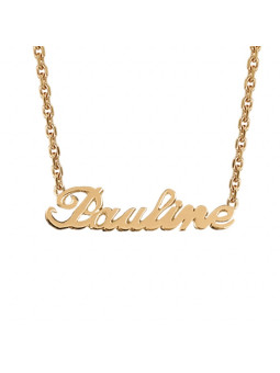 Collier prénom découpé en plaqué Or