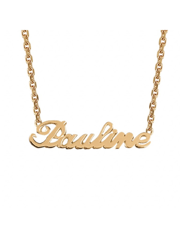 Collier prénom découpé en plaqué Or