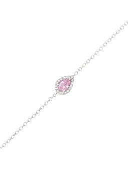 Bracelet Go Mademoiselle Argent et pierres de couleurs synthétiques