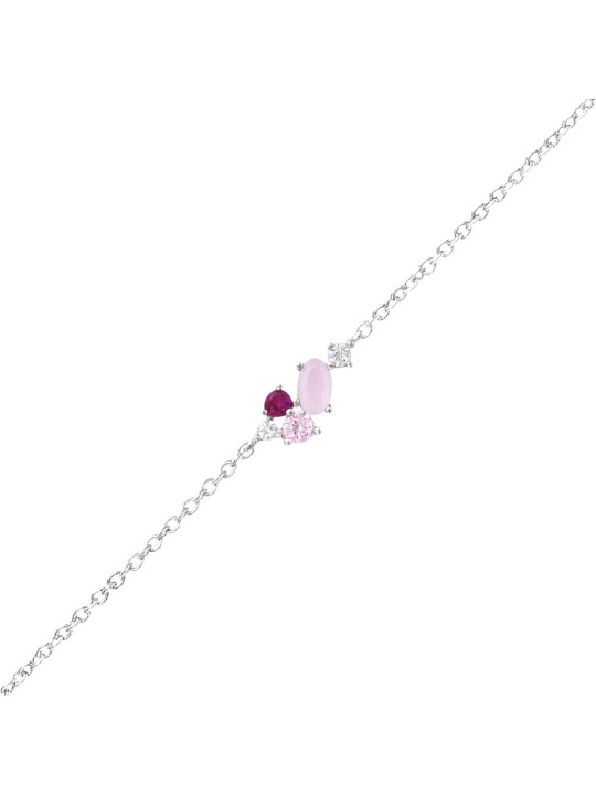 Bracelet Go Mademoiselle Argent et pierres de couleurs synthétiques