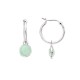 Boucles d'oreilles Argent et pierre couleur jade