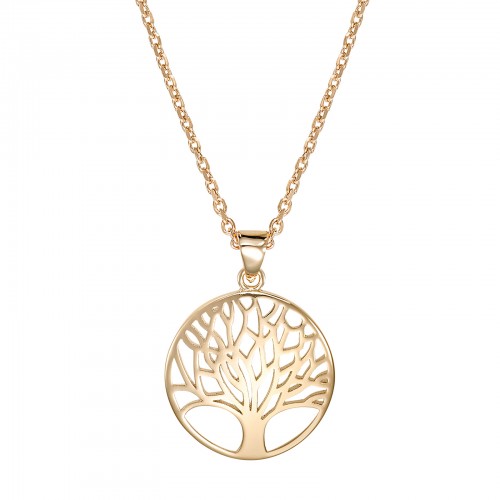 Collier Go Mademoiselle plaqué or arbre de vie