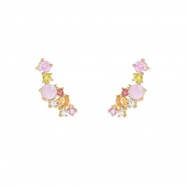 Boucles d'oreilles Plaqué Or et pierres 