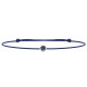 Bracelet Or blanc 18 carats et diamant noir