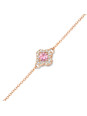 Bracelet Or rose 750 diamants et Saphir rose