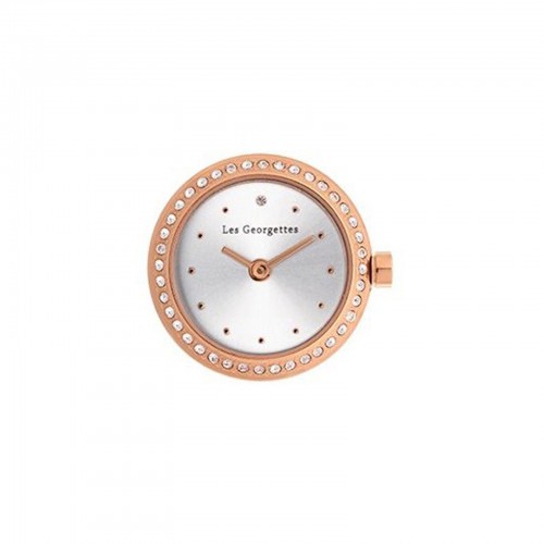 Boitier de montre Les Georgettes précieuses coutures rond doré rose cadran argent