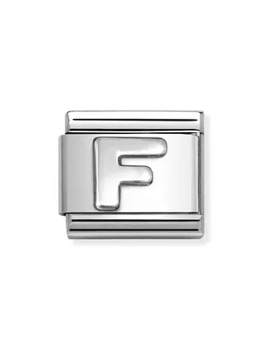 Nomination classic lettre F Argent