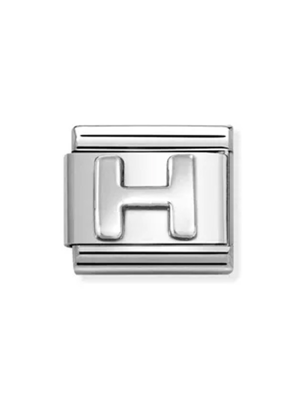Nomination classic lettre H Argent