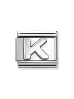 Nomination classic lettre K Argent