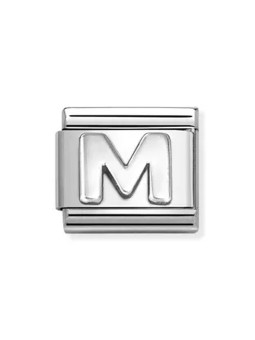 Nomination classic lettre M Argent