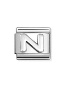 Nomination classic lettre N Argent