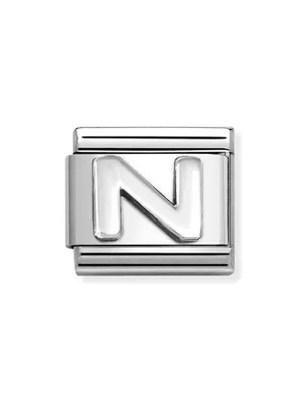 Nomination classic lettre N Argent